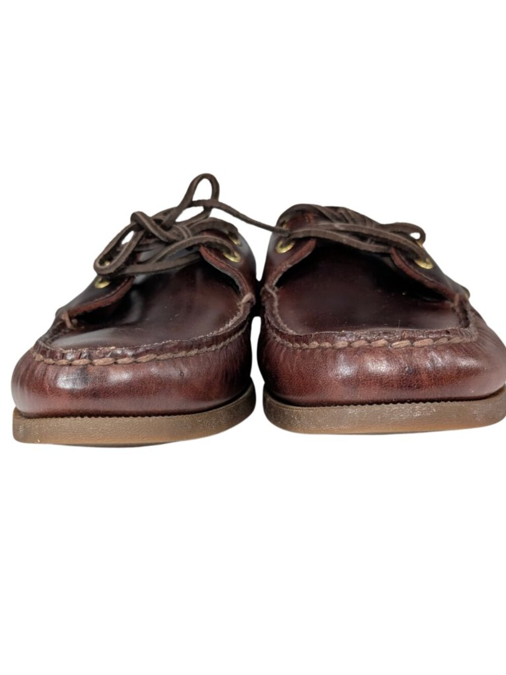 Sperry Top Sider Men's 11.5 Amaretto Brown Leather Original 2-Eye Boat Shoes - Picture 4 of 11